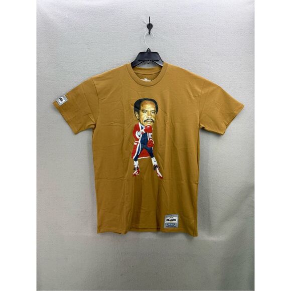 Elite Dejure “Back Up” Mens Brown Short Sleeve Graphic Print Pullover T-Shirt XL - Picture 1 of 8